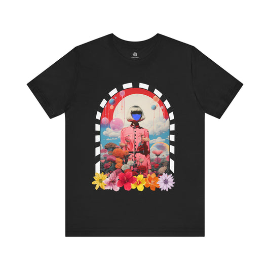 CIRCULOUS Floral Odyssey unique graphic tee black unisex shirt
