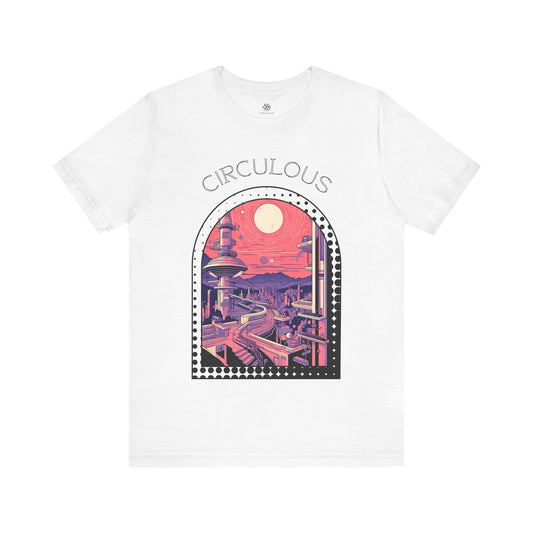 CIRCULOUS Quantum Quarters galaxy t shirt white unisex
