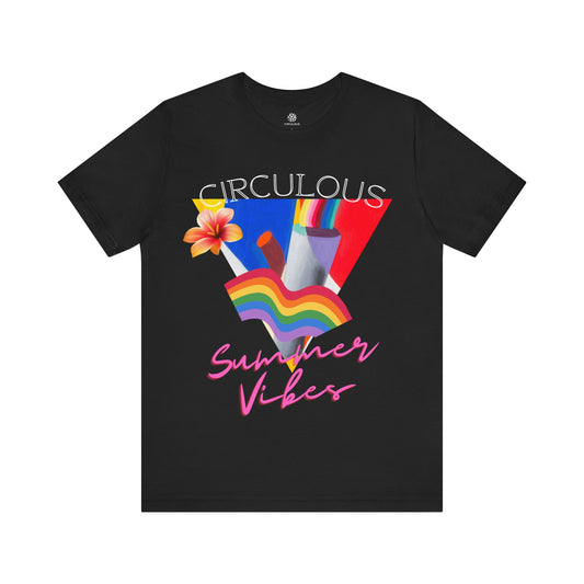 CIRCULOUS Summer Vibes summer graphic tee black unisex