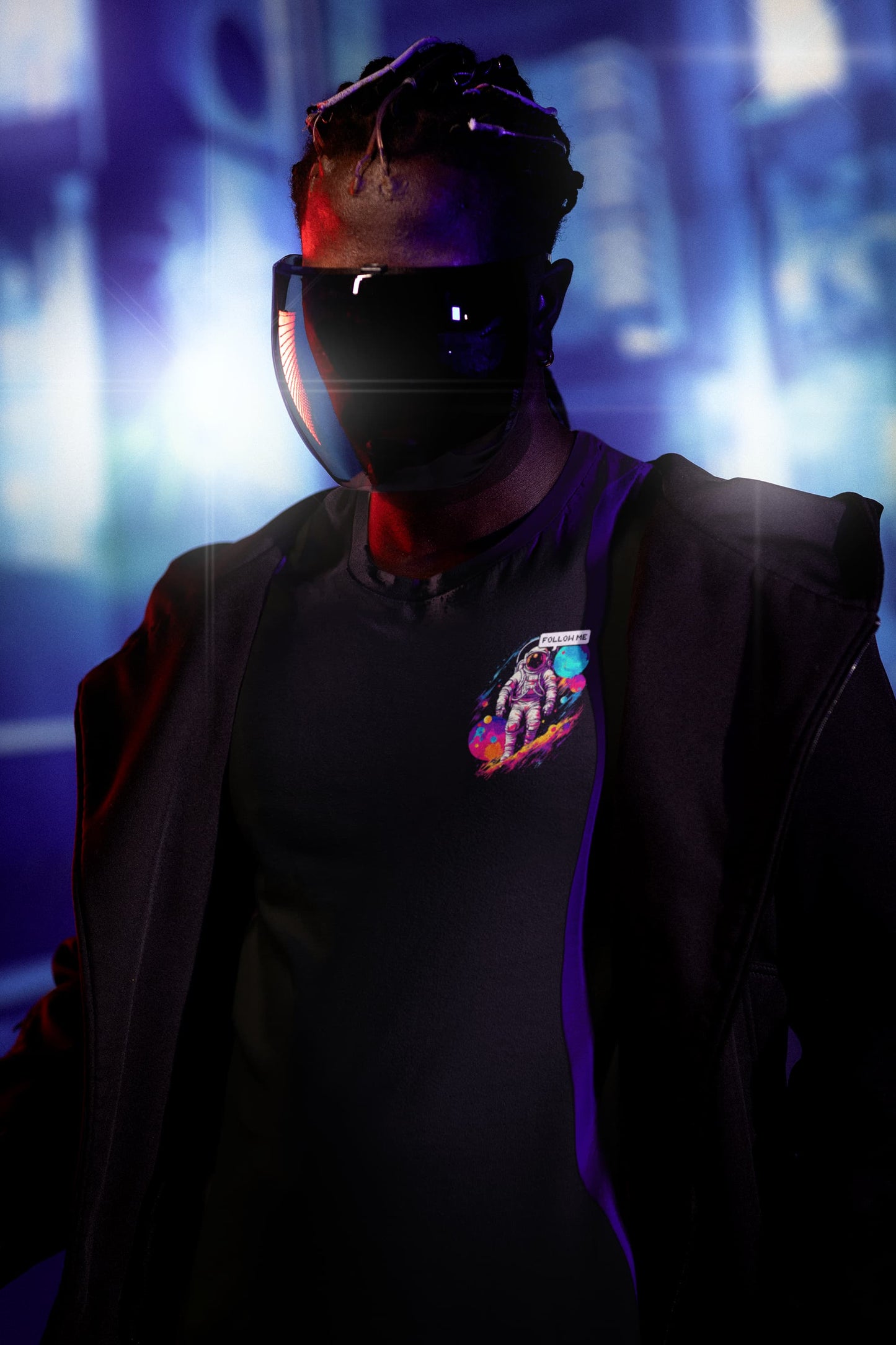 Astronaut t shirt Galaxy Roamer cosmic planets back design