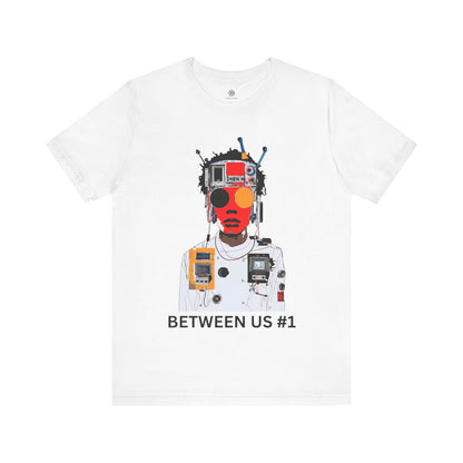 Between Us #1 tee, white robot t shirt, front print