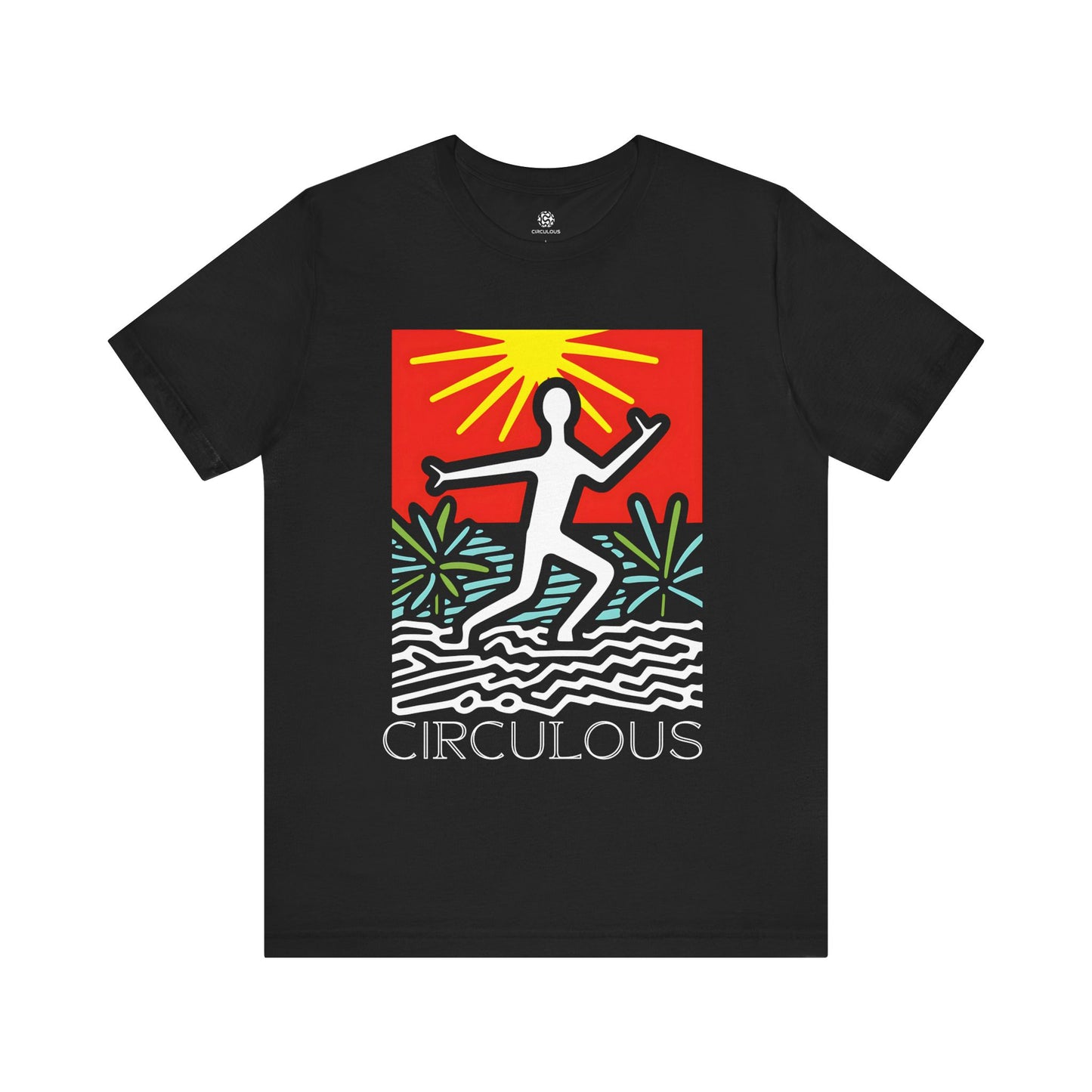 Beach Ballet black t-shirt flat lay