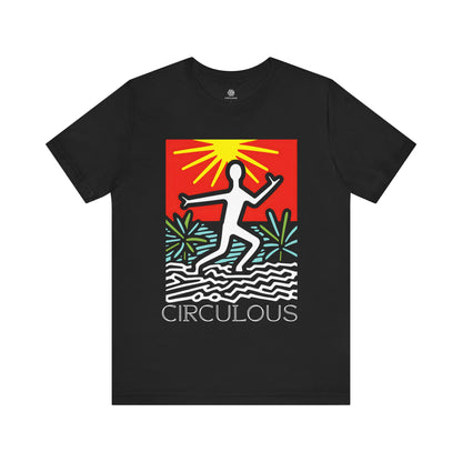 Beach Ballet black t-shirt flat lay