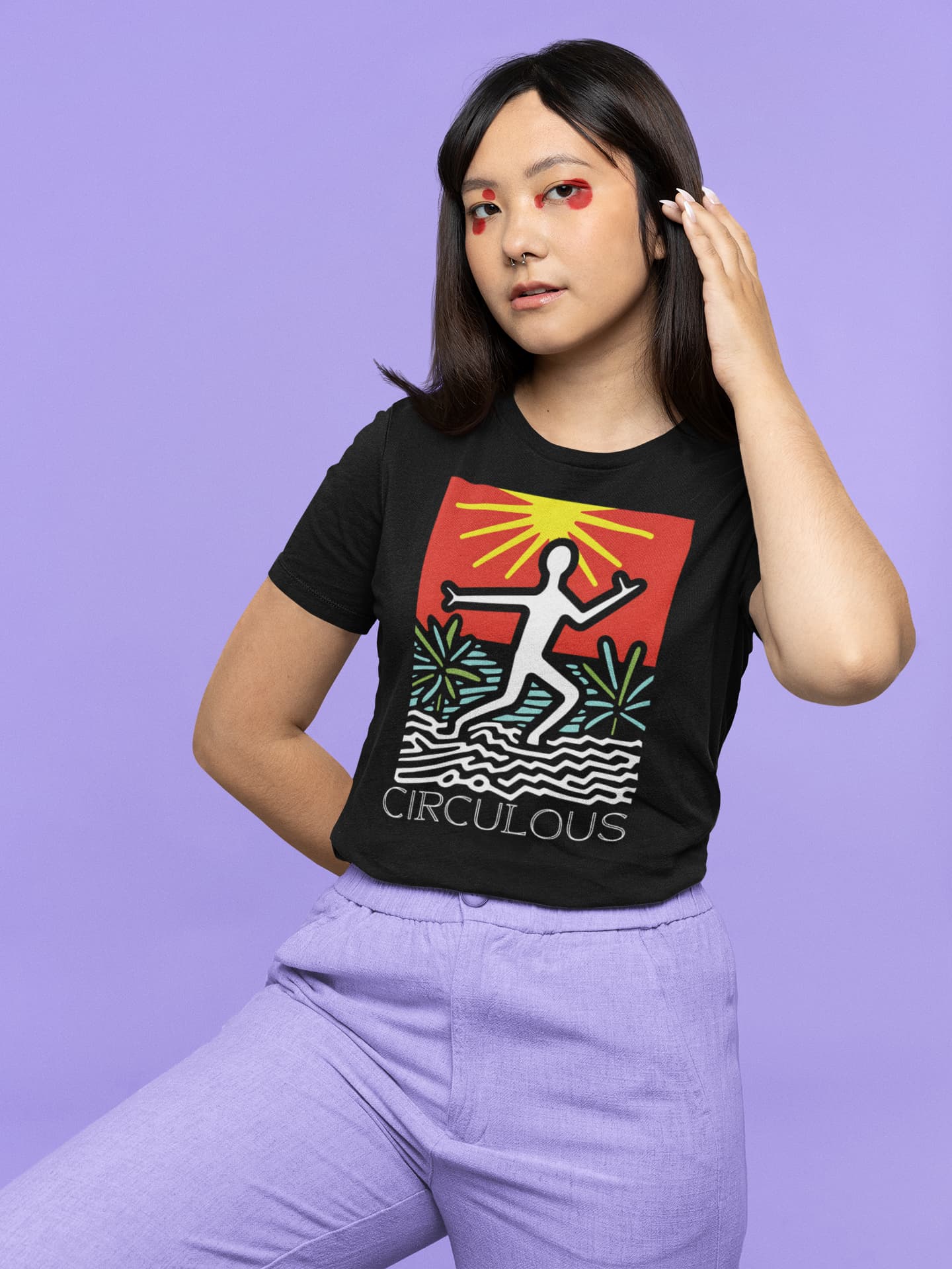 Beach Ballet black t-shirt mockup