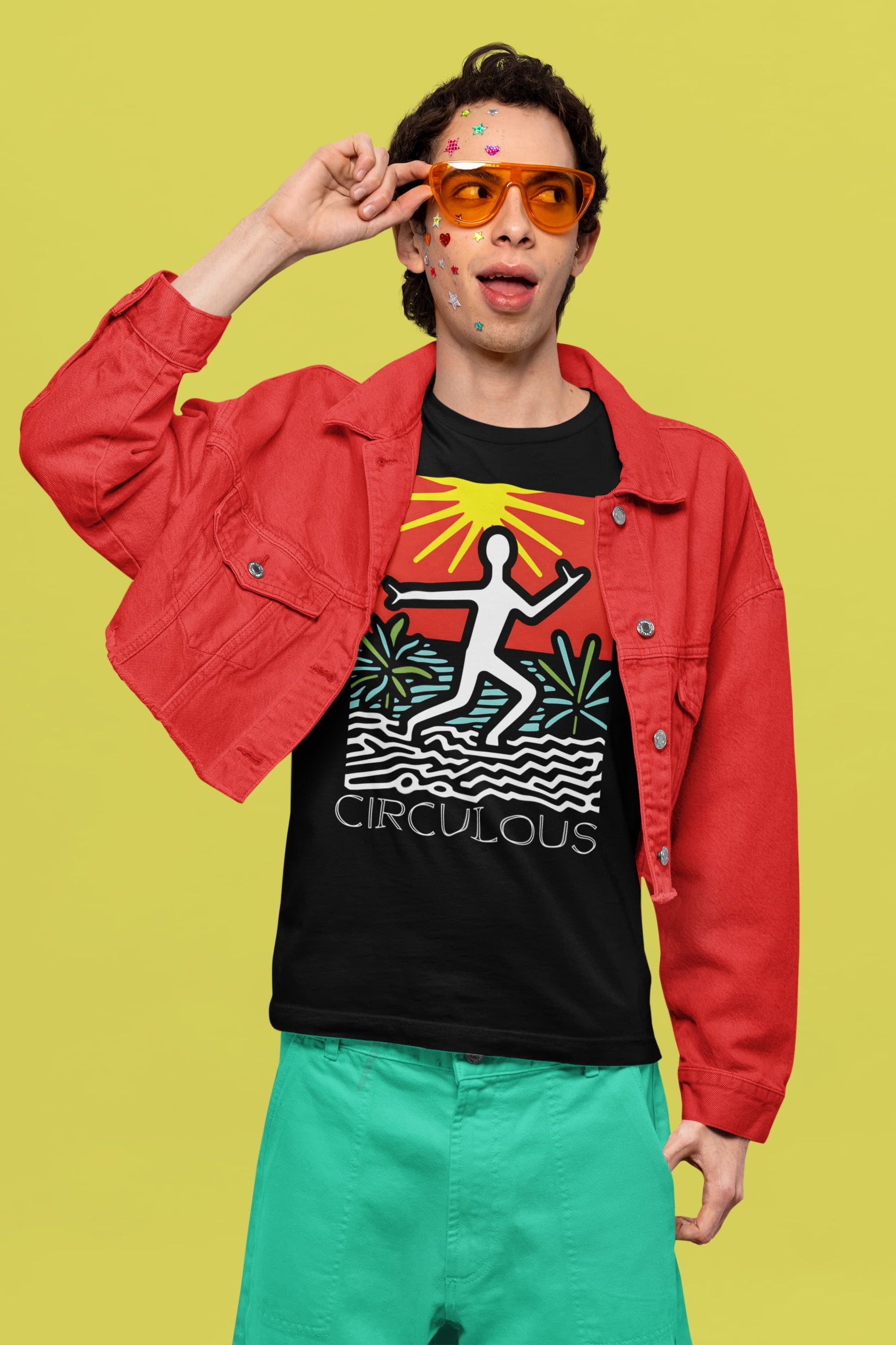 Beach Ballet black graphic tee mockup