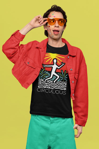 Beach Ballet black graphic tee mockup