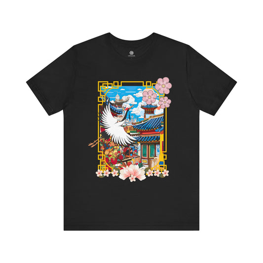 CIRCULOUS Colorful Streets japanese graphic tee black unisex shirt

