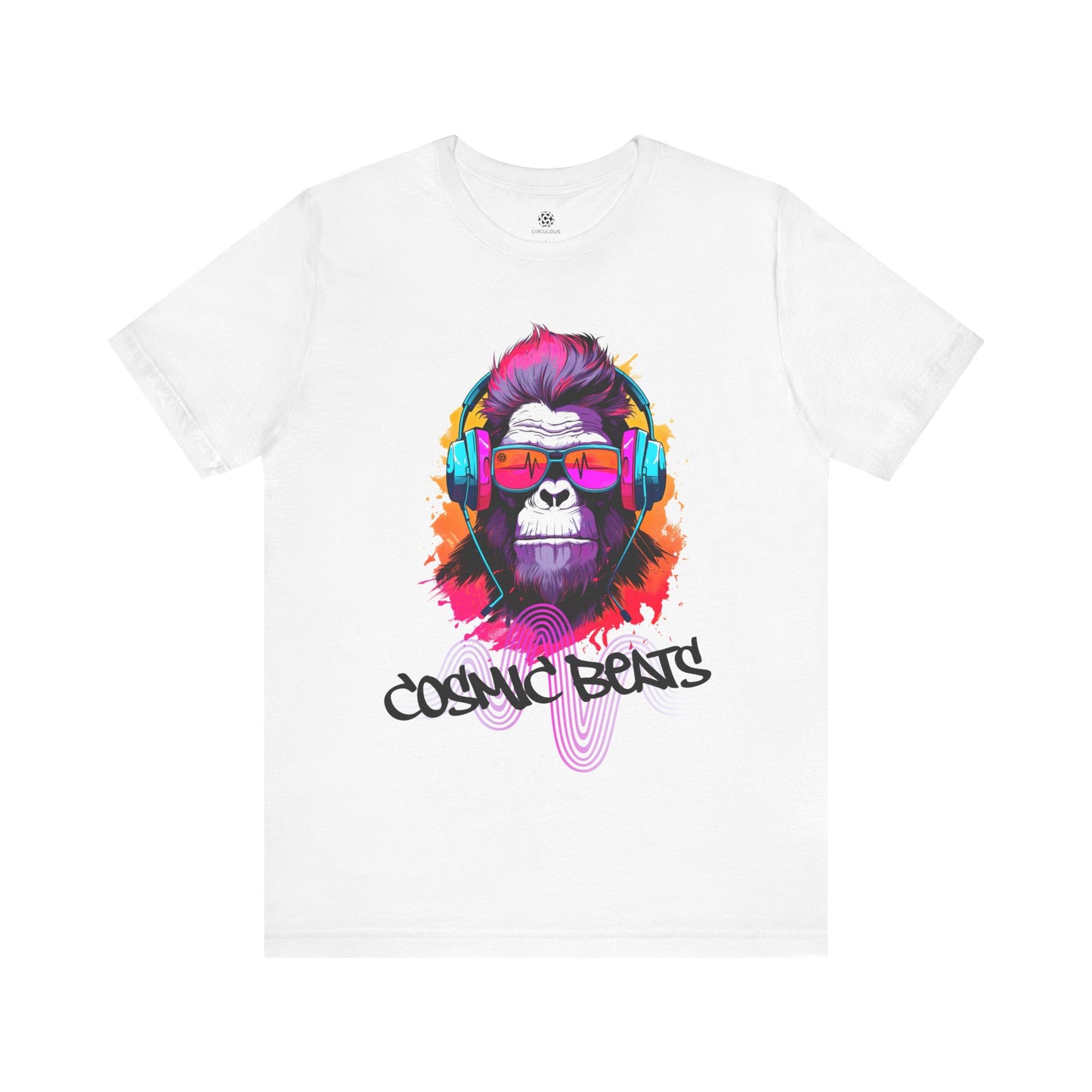 CIRCULOUS Cosmic Beats music graphic tee white unisex shirt