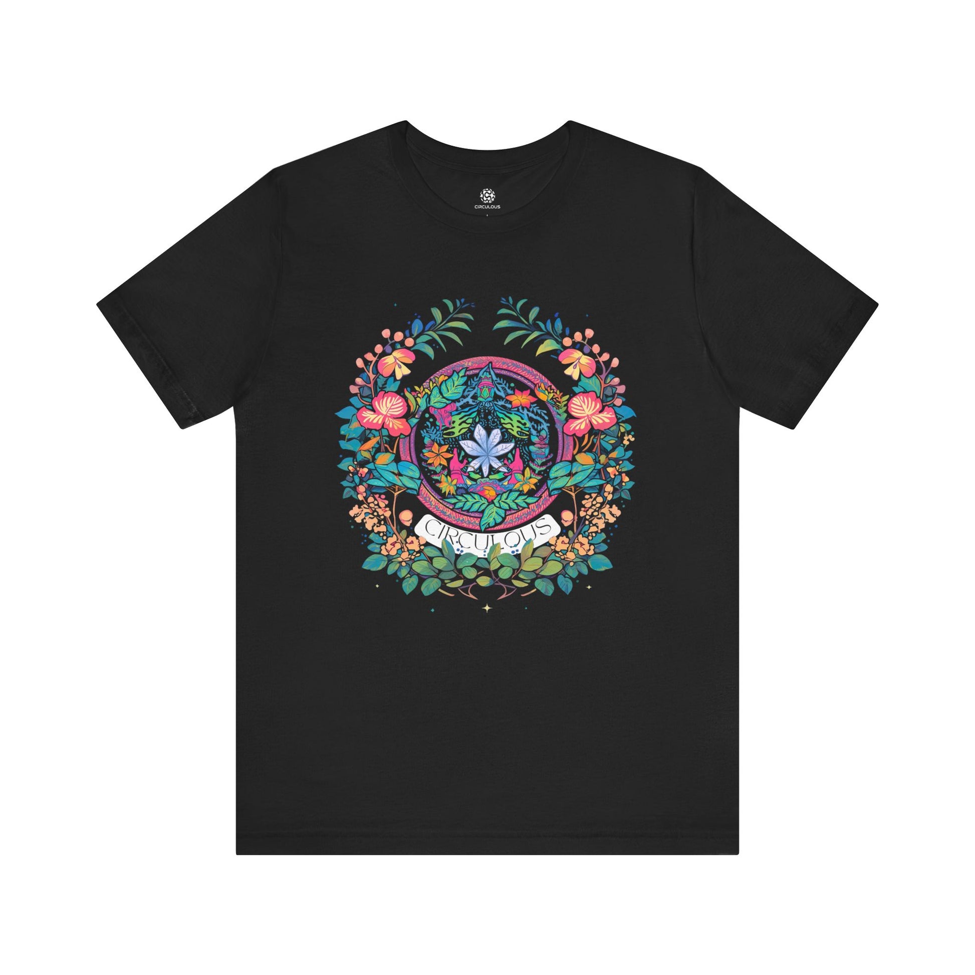 CIRCULOUS Floral Fantasy graphic tee black unisex shirt
