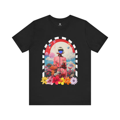 CIRCULOUS Floral Odyssey unique graphic tee black unisex shirt
