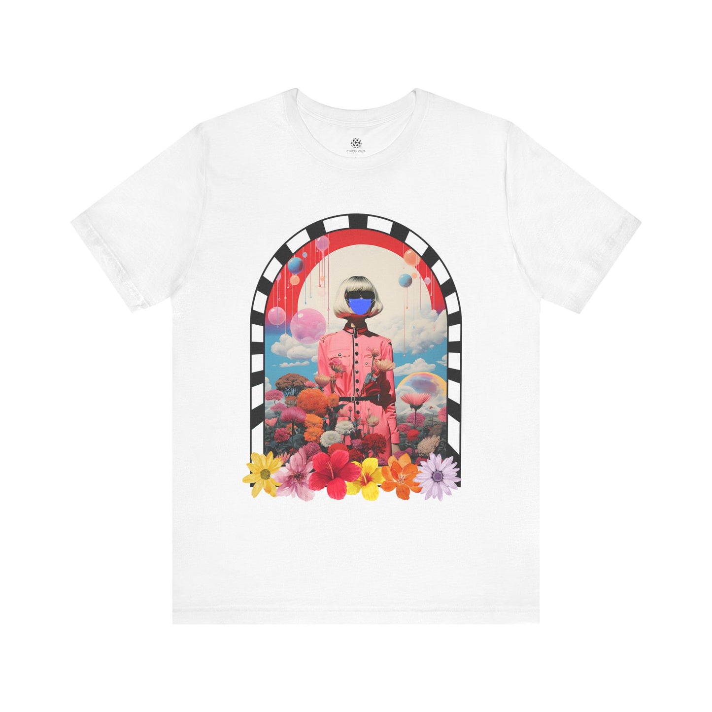 CIRCULOUS Floral Odyssey unique graphic tee white unisex shirt
