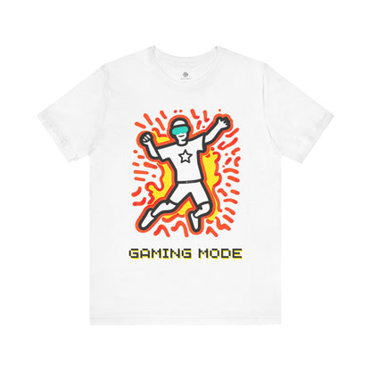 CIRCULOUS Gaming Mode gaming graphic tee white unisex shirt

