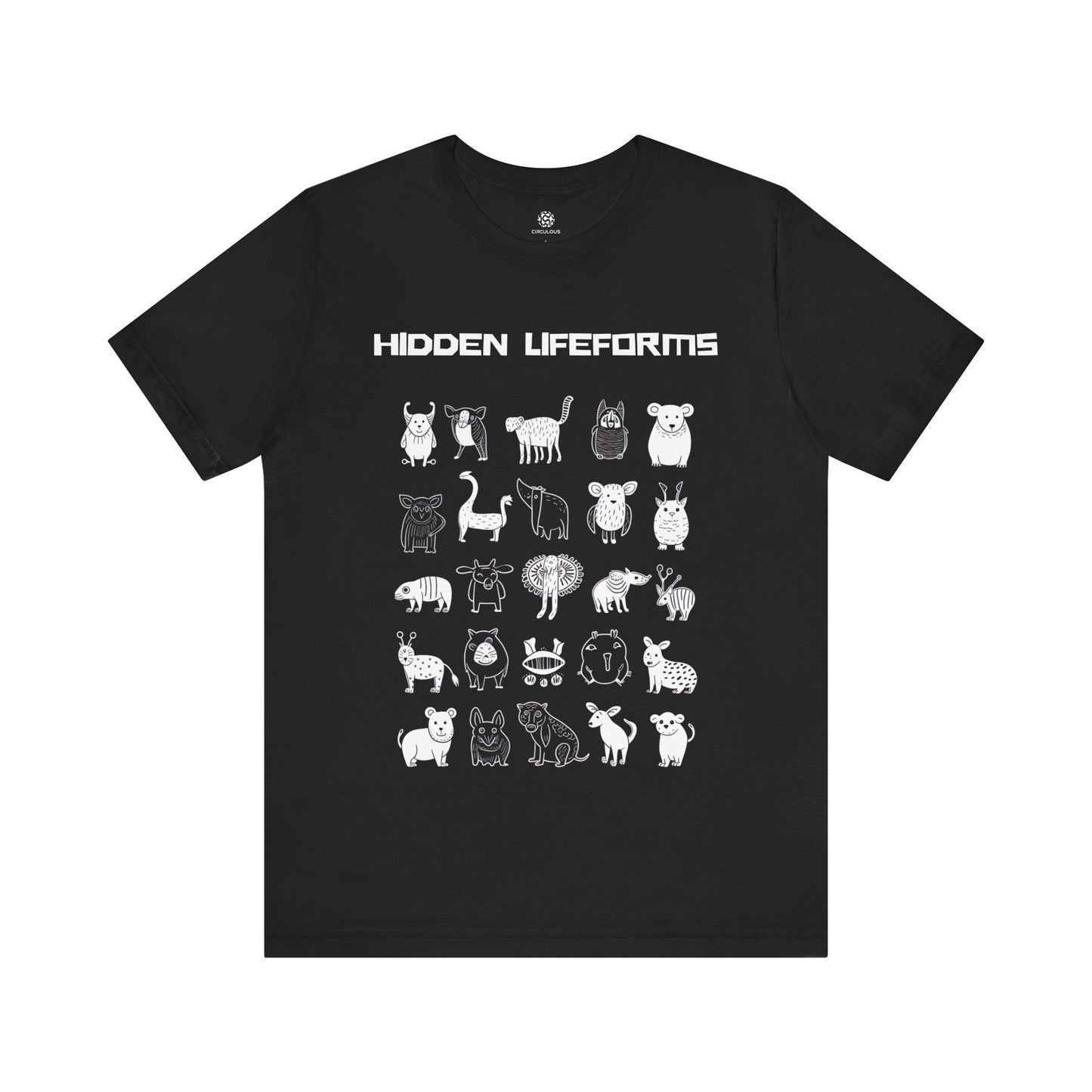 CIRCULOUS Hidden Lifeforms cool graphic tee black unisex shirt
