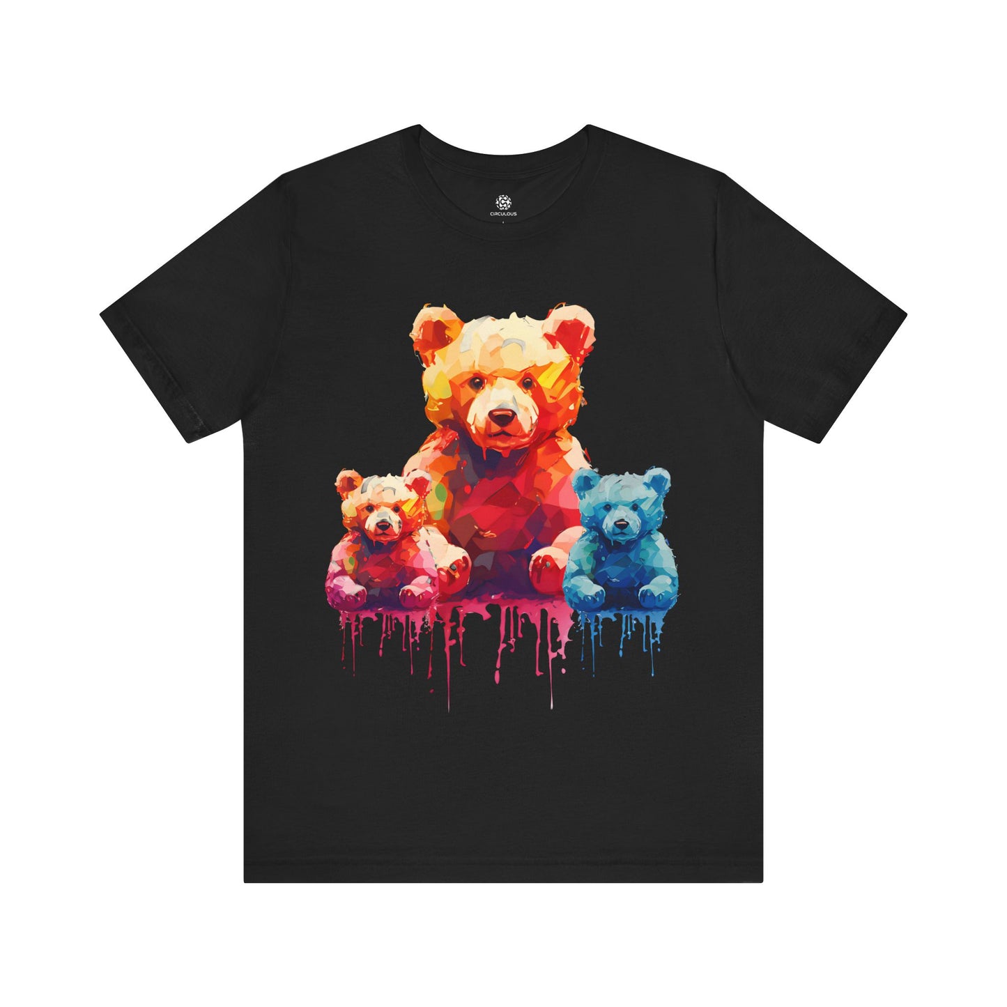 CIRCULOUS Liquid Bears graphic tee black unisex shirt
