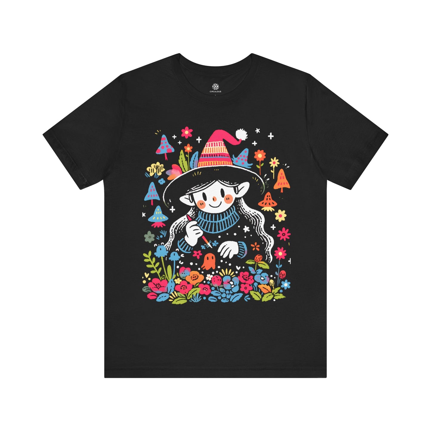 CIRCULOUS Meadow Spell cute graphic tee black unisex shirt
