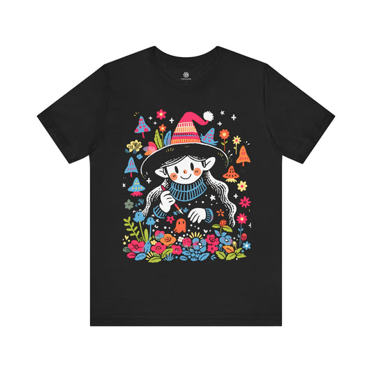 CIRCULOUS Meadow Spell cute graphic tee black unisex shirt

