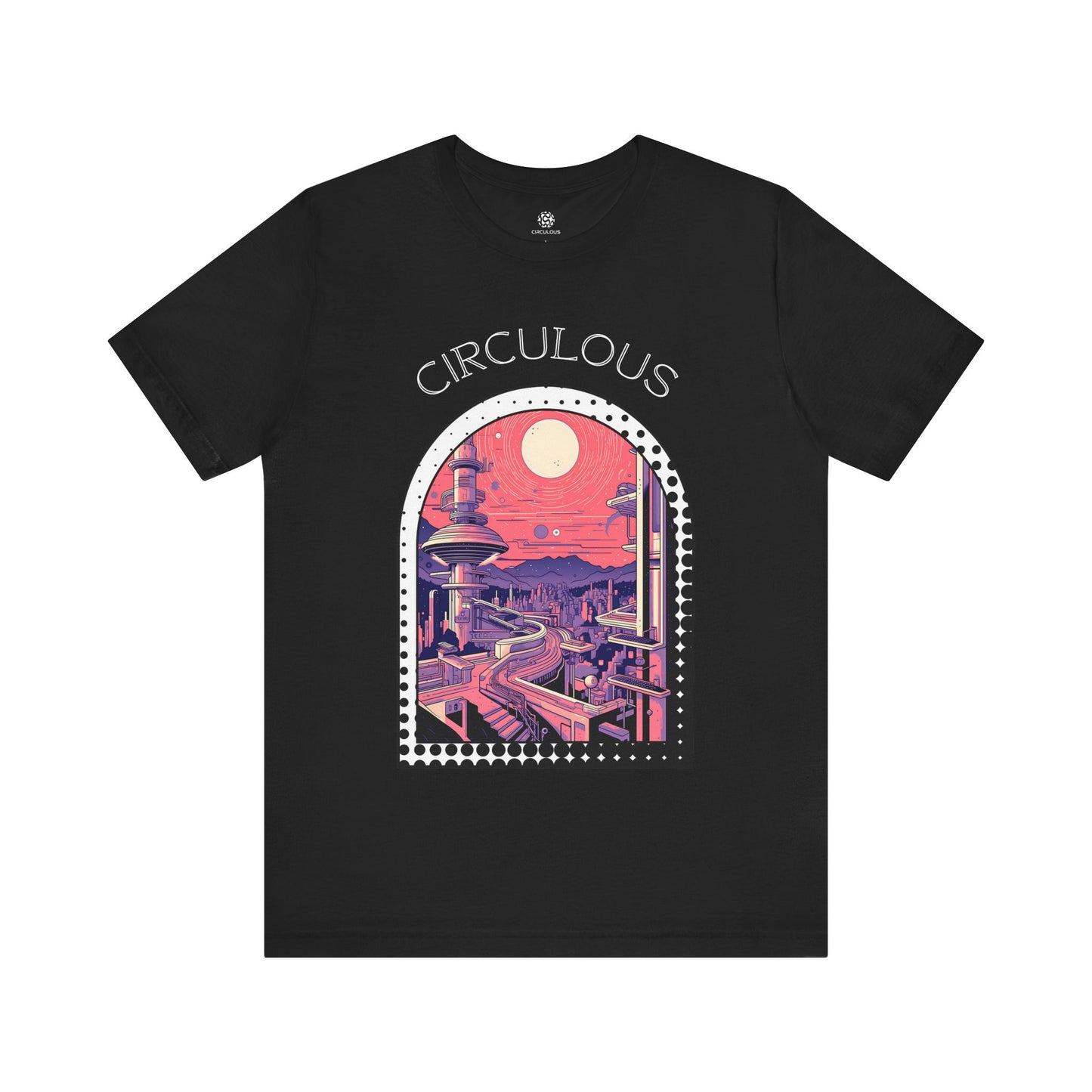 CIRCULOUS Quantum Quarters galaxy t shirt black unisex
