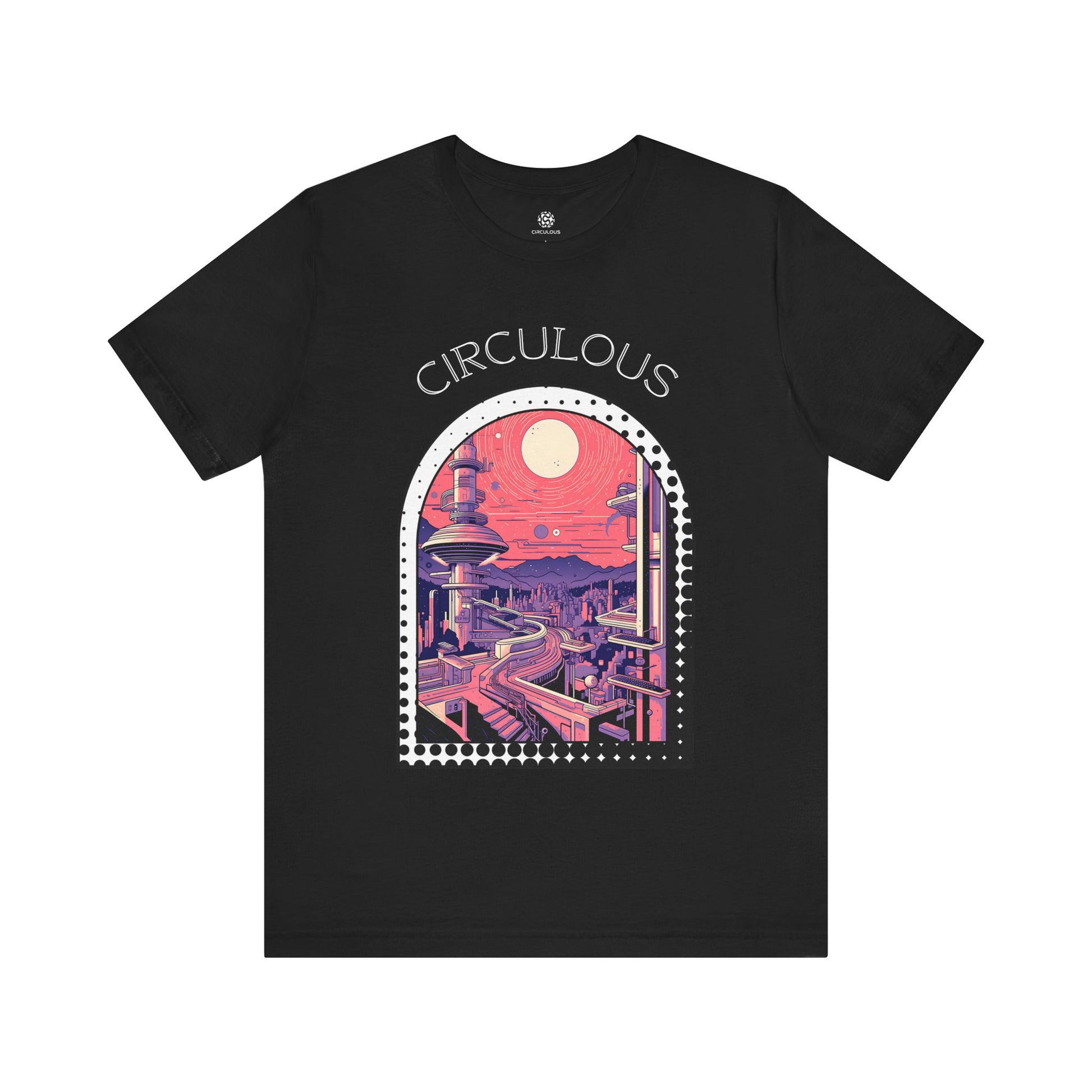 CIRCULOUS Quantum Quarters galaxy t shirt black unisex
