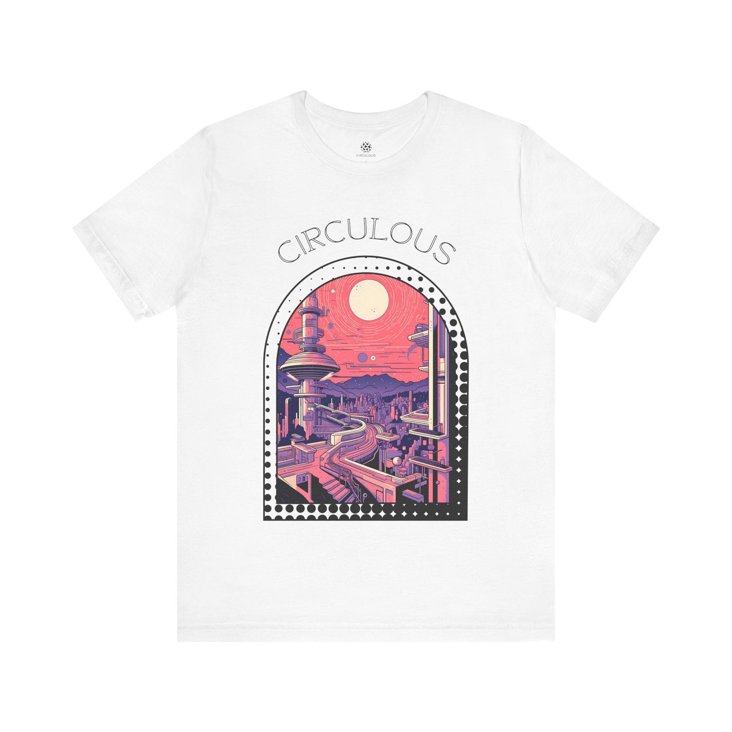 CIRCULOUS Quantum Quarters galaxy t shirt white unisex
