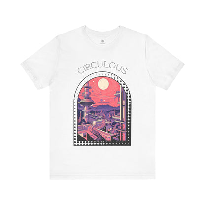 CIRCULOUS Quantum Quarters galaxy t shirt white unisex

