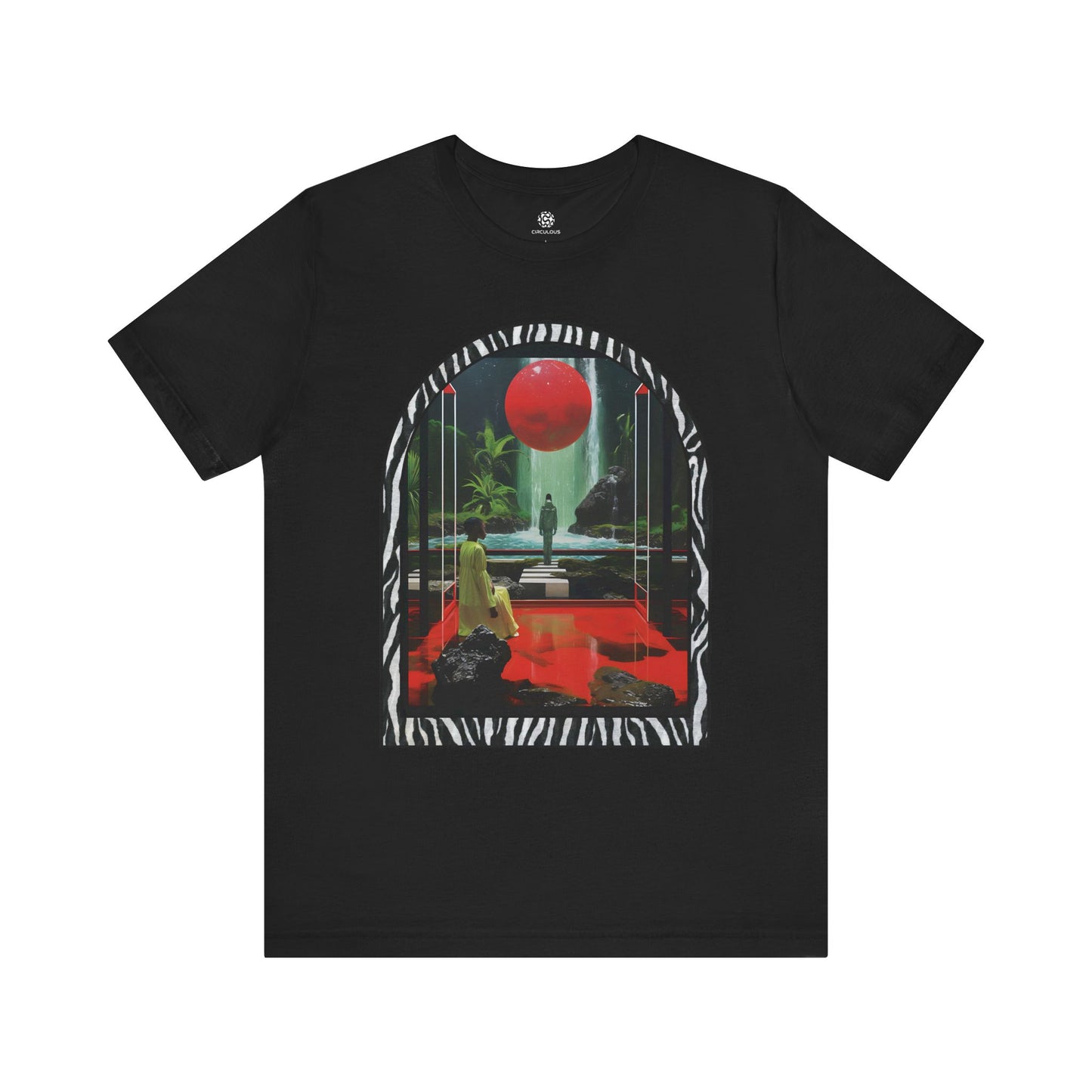 CIRCULOUS Silver Enigma alien graphic tee black unisex
