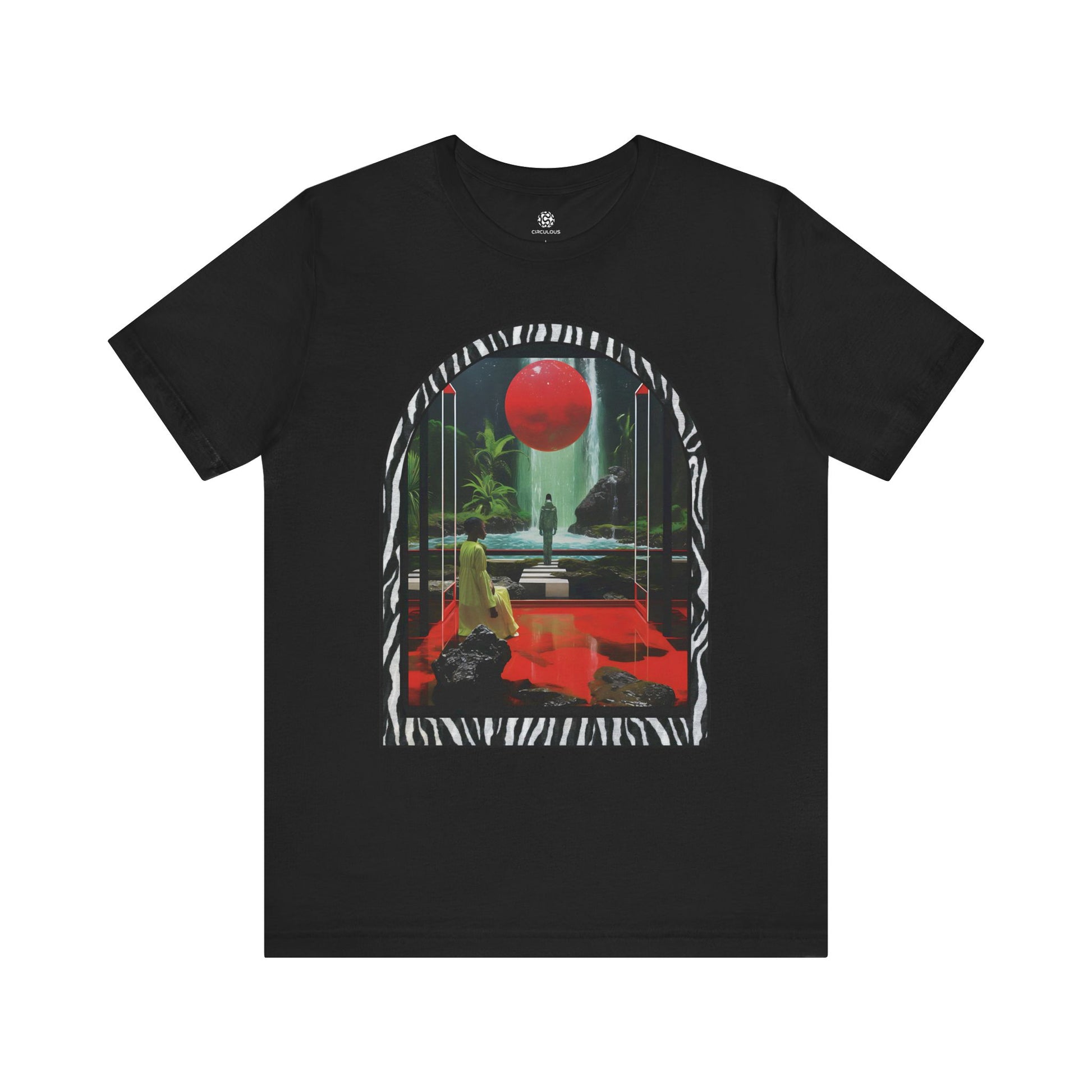 CIRCULOUS Silver Enigma alien graphic tee black unisex
