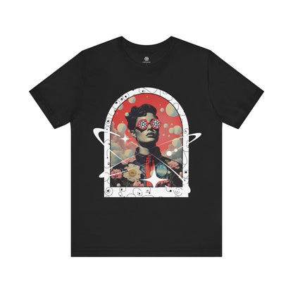 CIRCULOUS Space Bloom psychedelic graphic tee black unisex
