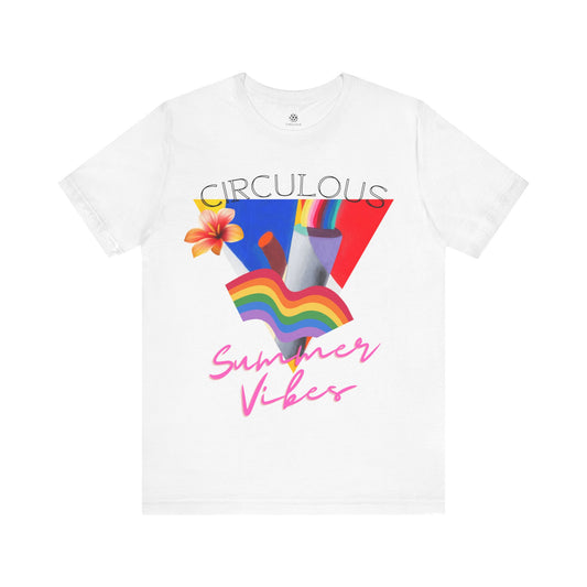 CIRCULOUS Summer Vibes summer graphic tee white unisex
