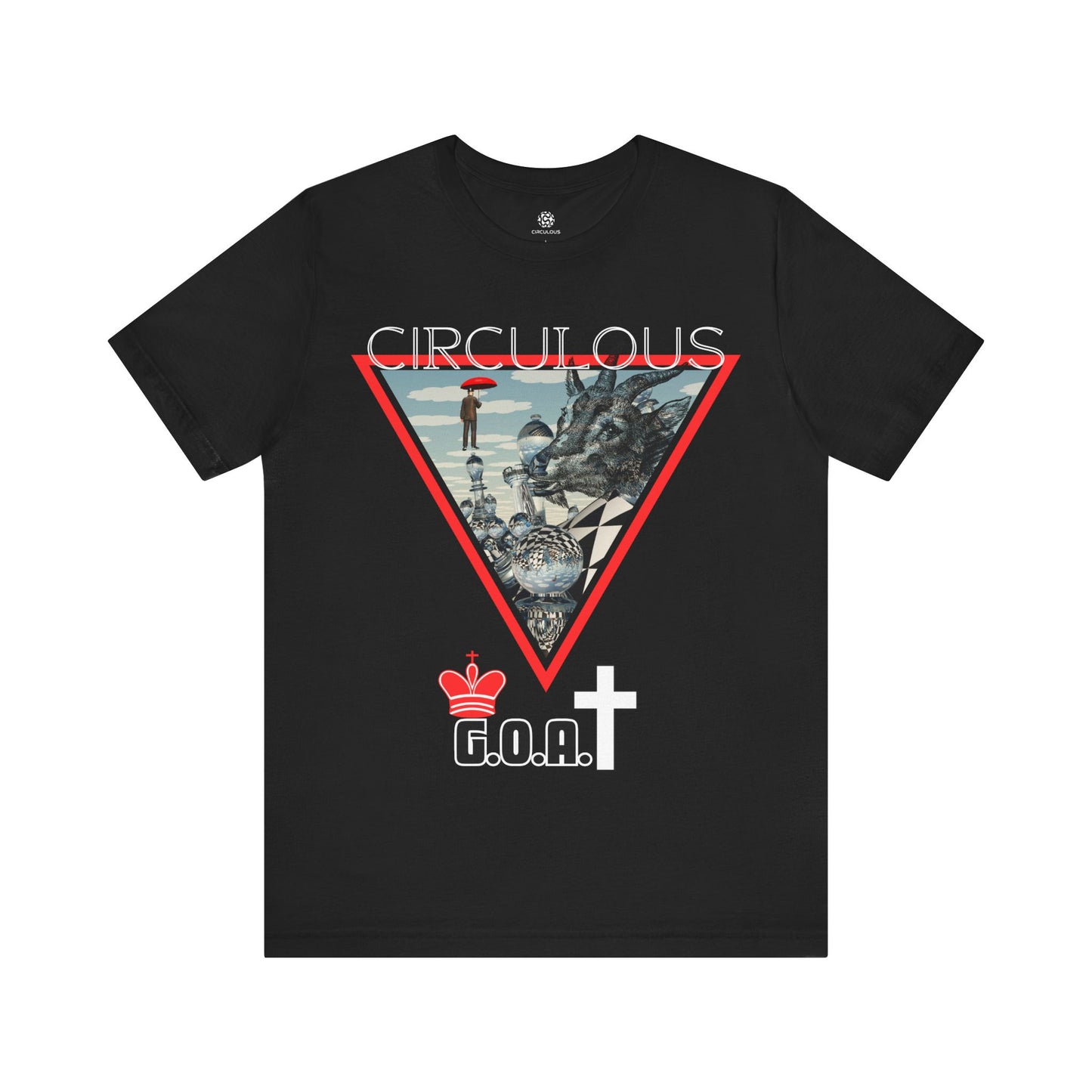 CIRCULOUS The G.O.A.T chess graphic tee black unisex
