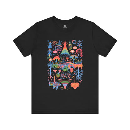 CIRCULOUS Trippy Trees nature graphic tee black unisex
