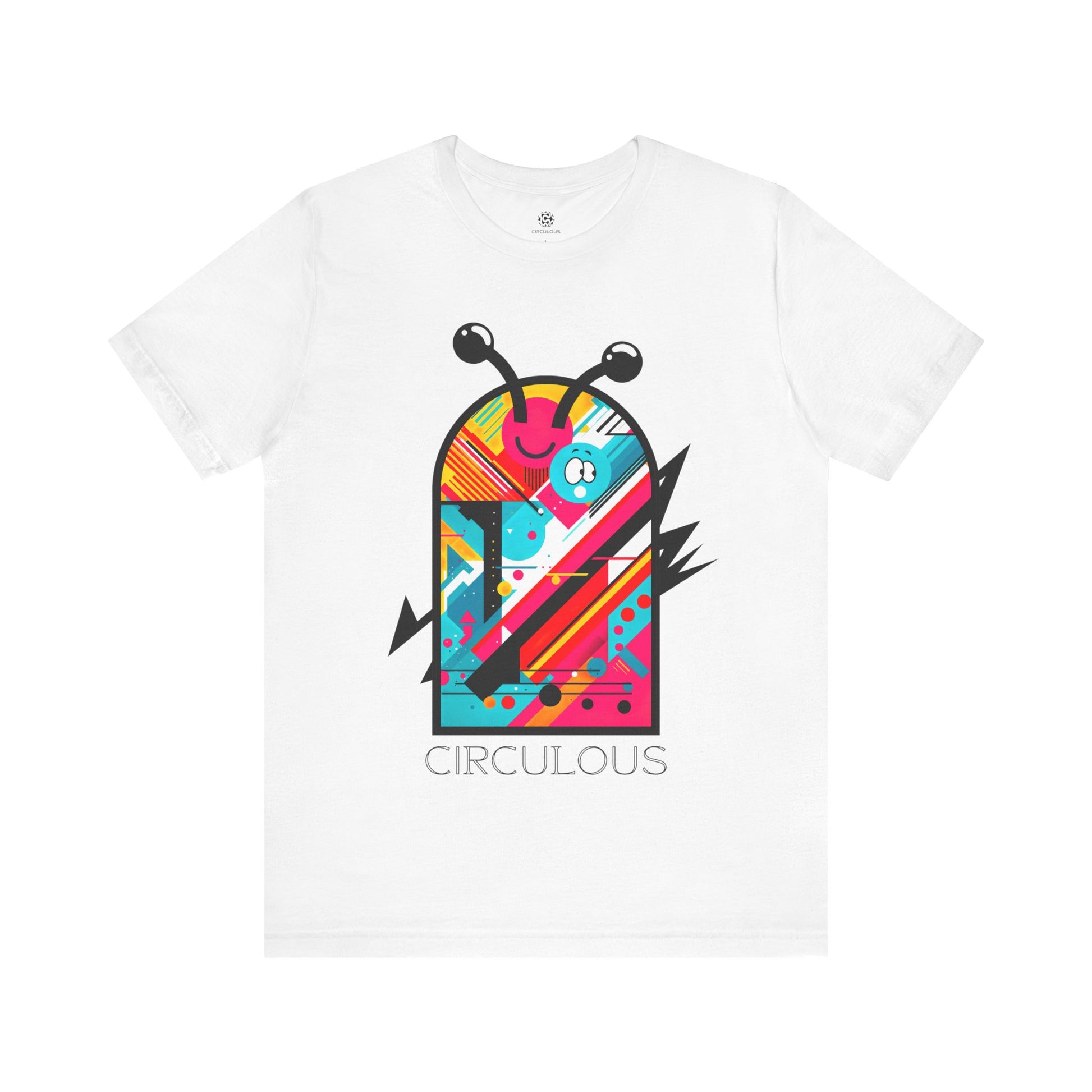 CIRCULOUS Visual Vibes abstract graphic tee white unisex

