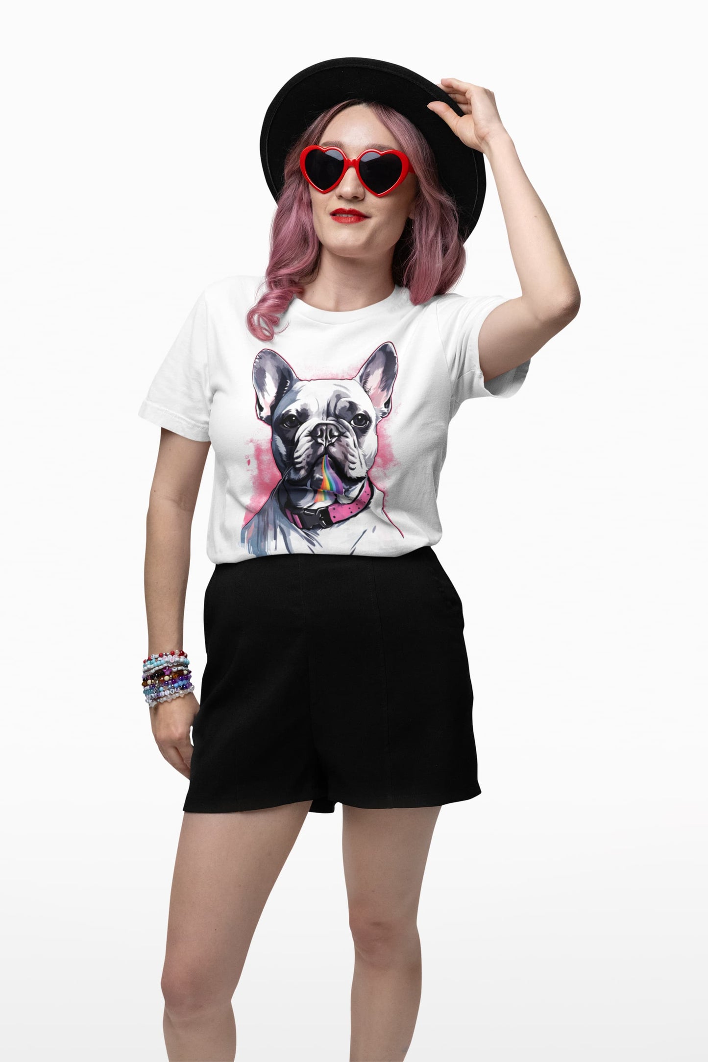 Pet lover tee Furry Friend rainbow emotional watercolor design
