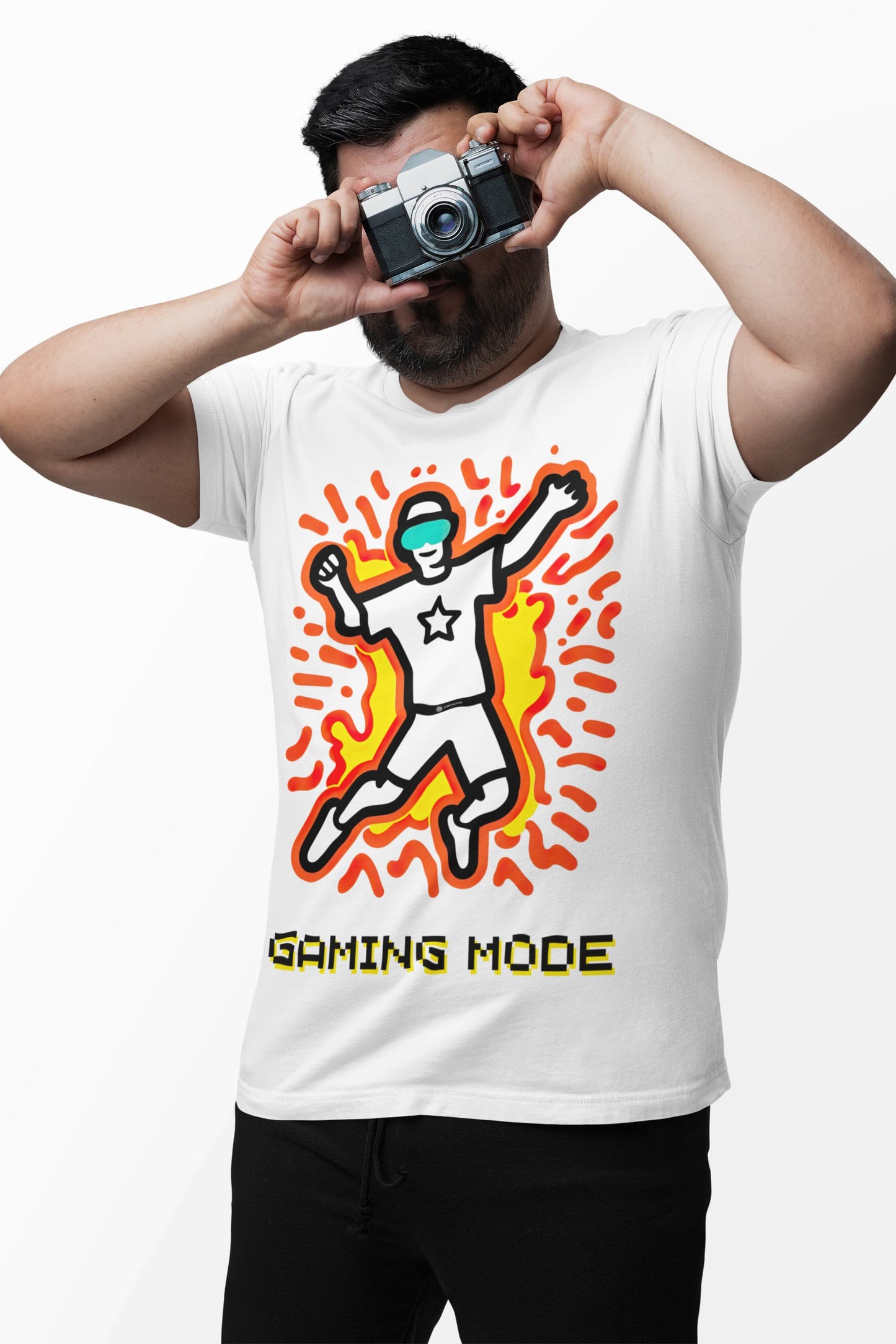 Gaming graphic tee Gaming Mode VR headset digital celebration
