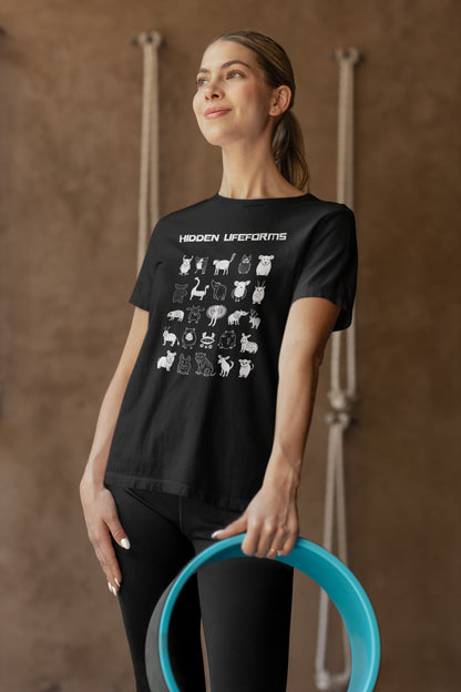 Hidden Lifeforms animal t-shirt minimalist line drawings design
