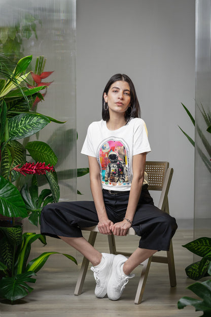 Space t shirt Lunar Discoverer vibrant portal colorful cosmic
