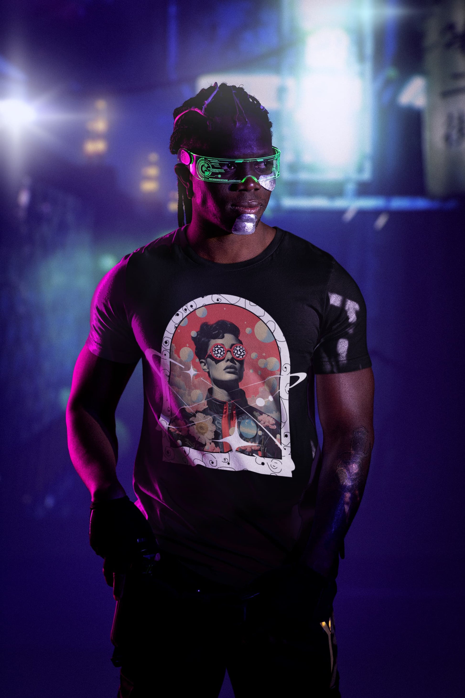 Space Bloom vintage t-shirt spiral sunglasses ornate archway
