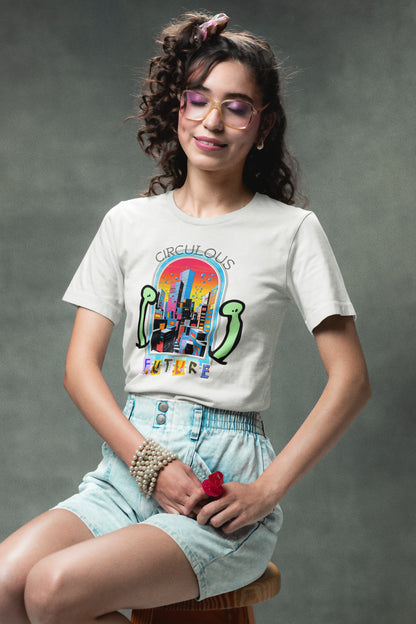 Tech Haven Silicon Valley tee futuristic colorful city portal guardians
