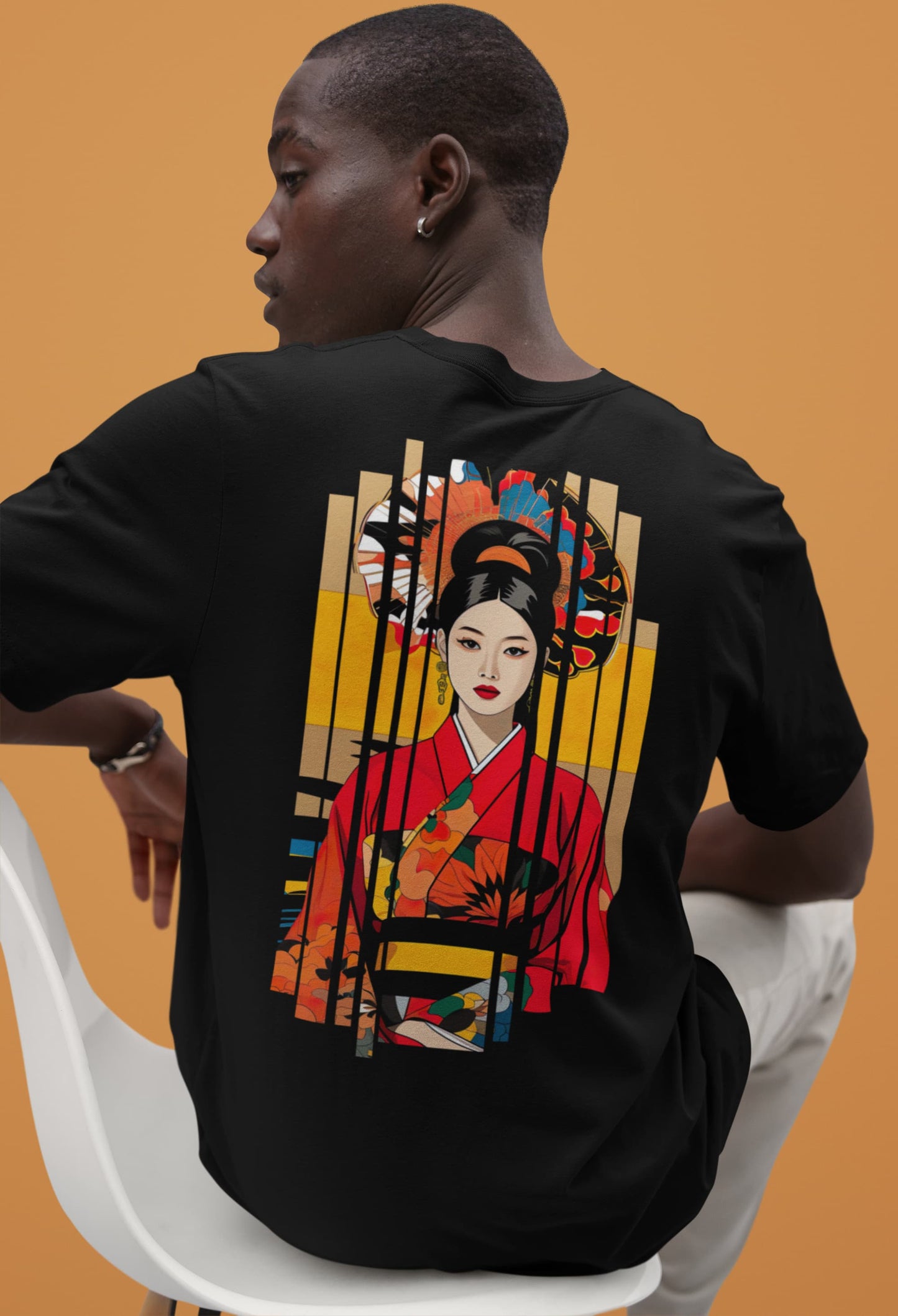 Urban Vogue t-shirt back view print unisex fit

