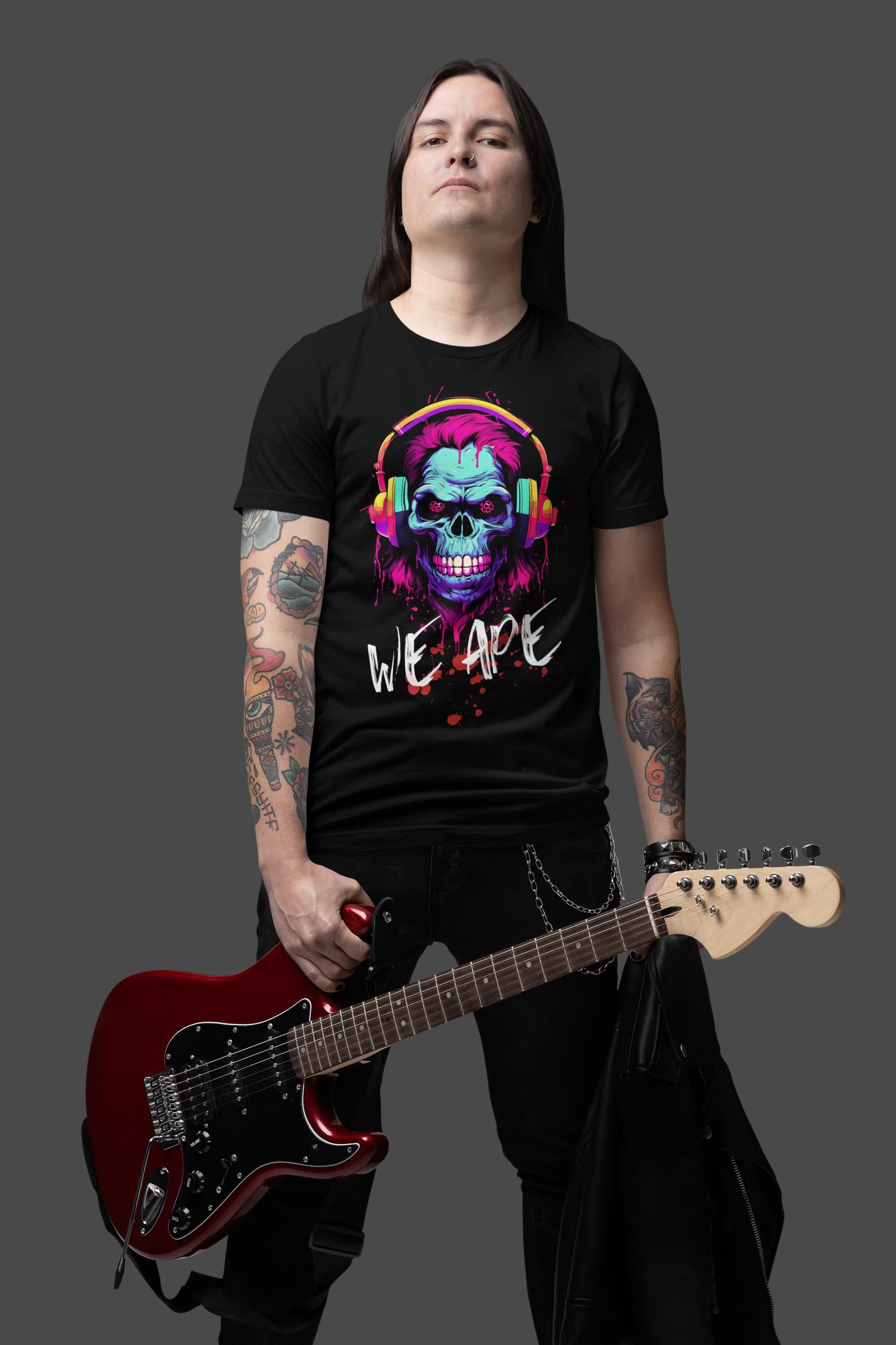 We Ape tee on model black